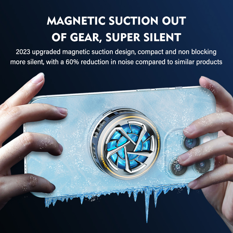 【COD】Jovitech Fan Cooler hp Gaming Cooler LED Mobile Phone Radiator Magnetic Quickly Cooling Handphone Fan Holder - MR03