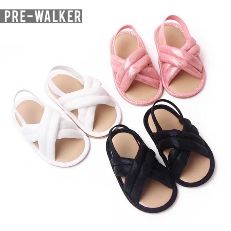 Sepatu Sandal Bayi Perempuan - Sepatu Prewalker Baby Sol Karet Anti Slip S1330