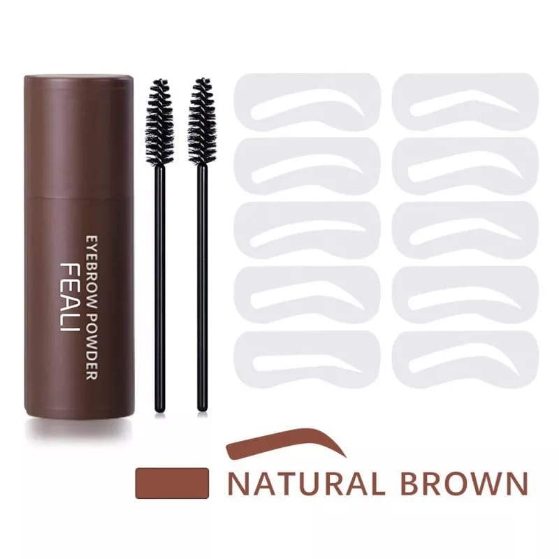 ✿ELYSABETHME✿  FEALI Eyebrow powder ki set cetakan alis eyebrow stamp