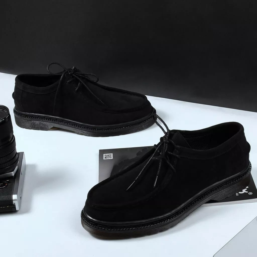 Athar Crested - Sepatu Boots Kulit Suede Pria