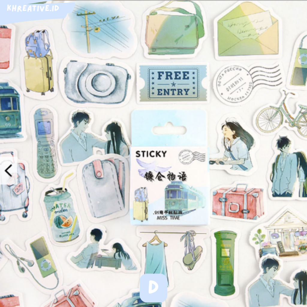 

Khreative 46Pcs/box Cute Diary Stickers Scrapbooking Girl Generation Series Planner Japanese Kawaii Decorative Stationery