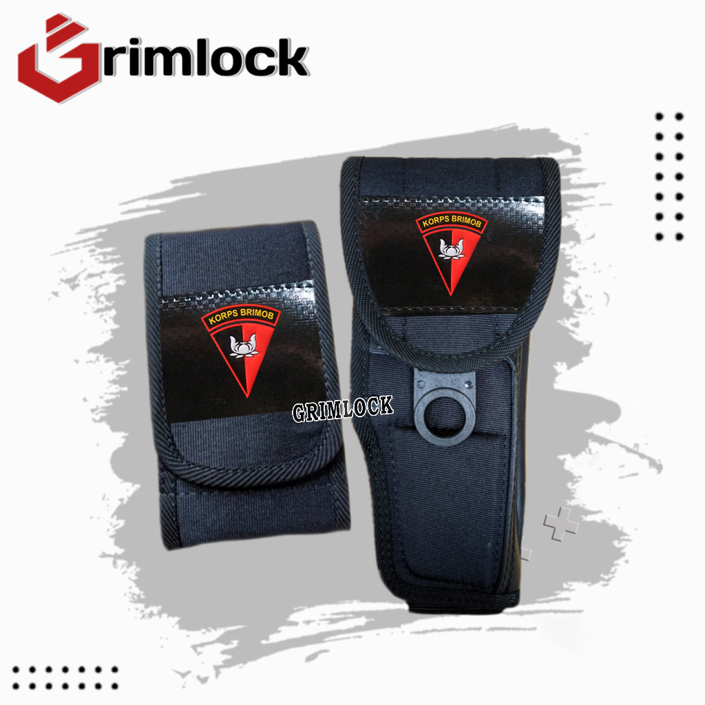 Sarung Pistol Panjang Hitam Brimob / Magazen Single / Holster Panjang