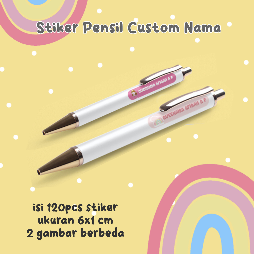 

STIKER CUSTOM NAMA ALAT TULIS MOTIF PEREMPUAN