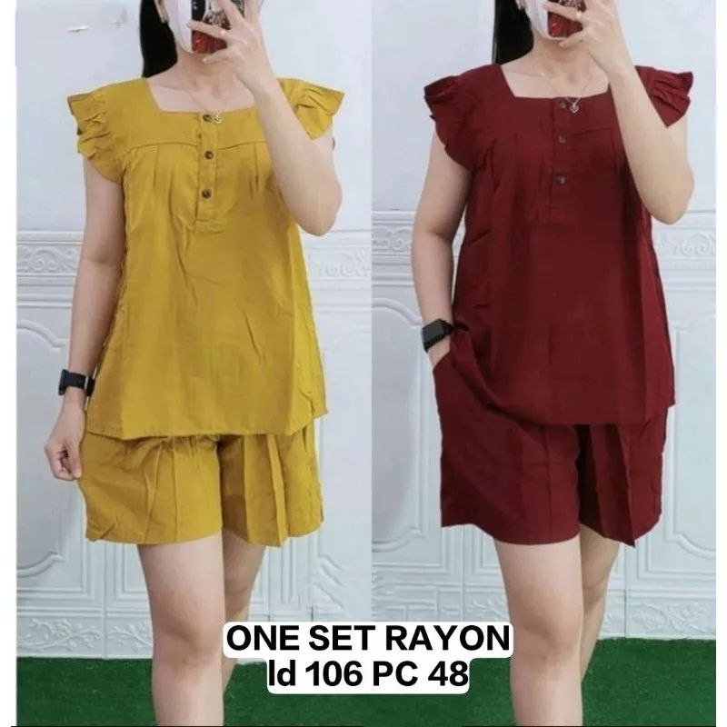 SETELAN RAYON BANGKOK /SET BANGKOK PENDEK RAYON ORI /SETELAN MARSANDA 7/8 TERBARU 2023 /SET RAYON PO