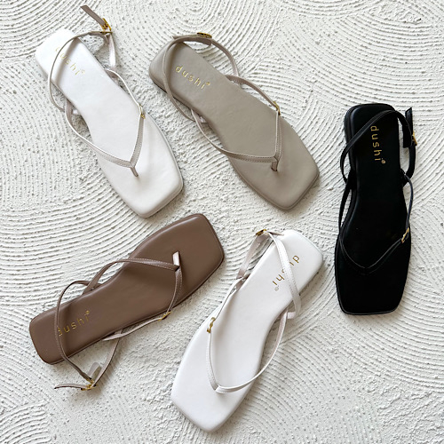 DUSHI Felicia Flat - Sandal tali teplek flat wanita