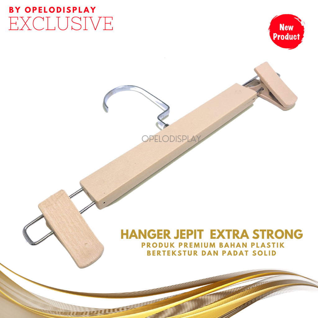 HANGER JEPIT CELANA PLASCLIP PREMIUM QUALITY HOOK SILVER GEPENG