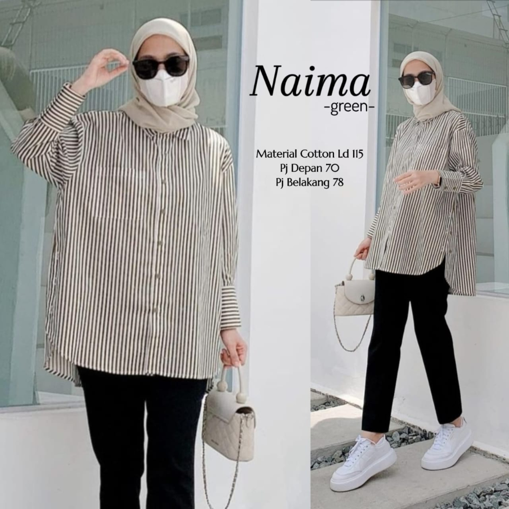 Tunik Kemeja Atasan Wanita Blouse Blus LD 115 Muat Bb 70 Bahan Katun Import Korean Style Lembut XXL 