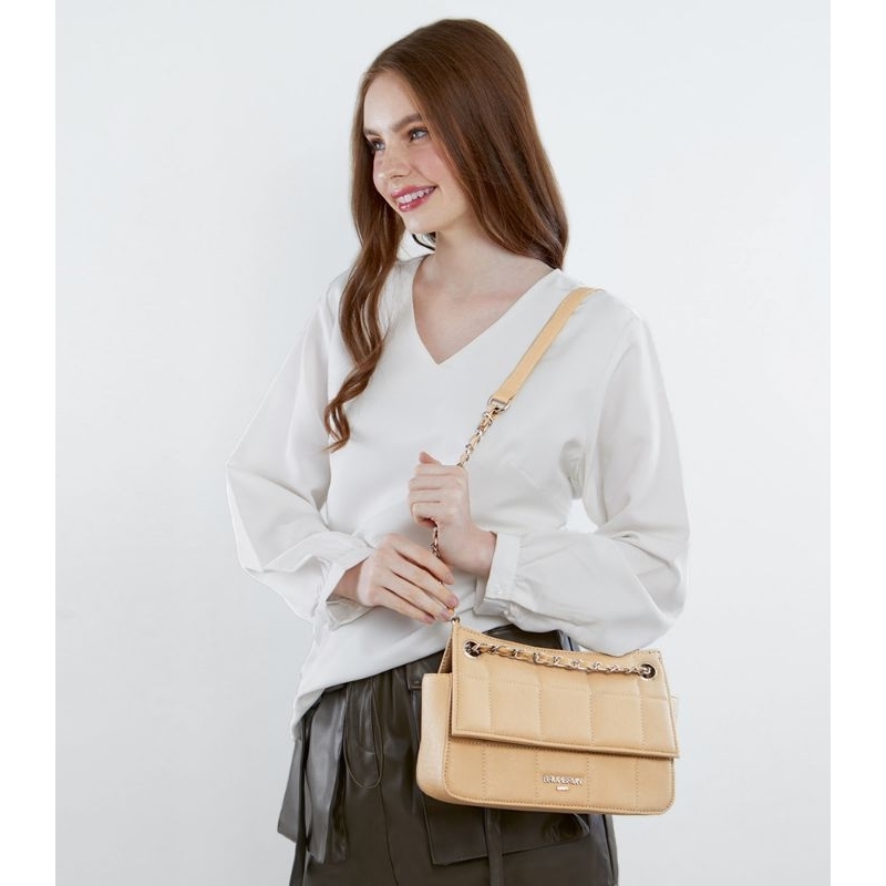 Tas Pelmira cream brown Brunbrun Paris tas rantai wanita sophie martin paris terbaru promo murah sho