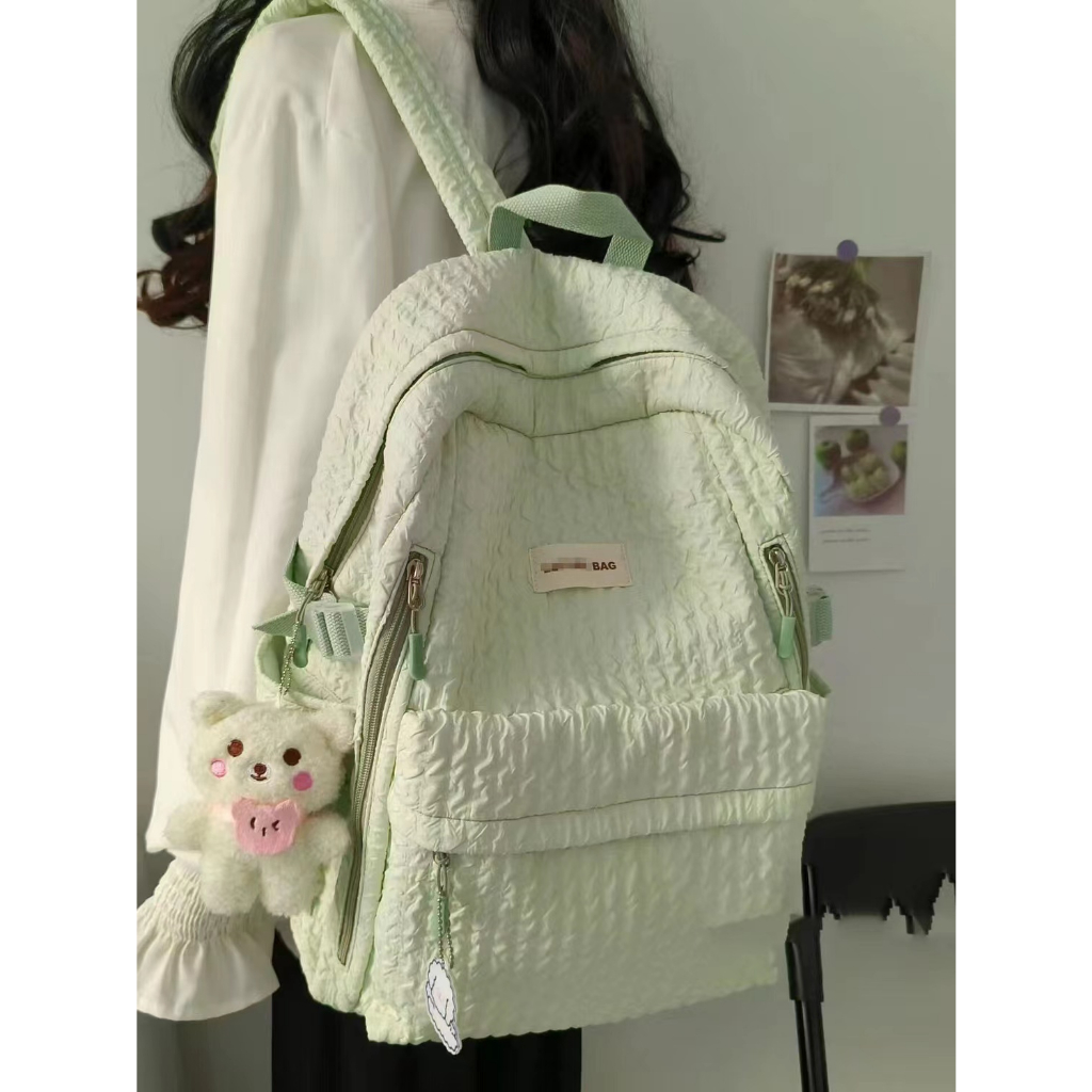 ransel mini murah tas ransel sekolah wanita korea tas ransel sekolah cewek ☃Sera Sera diimpor disesuaikan niche tas sekolah bordir ceri lembut fufu siswa ransel gadis ransel harian