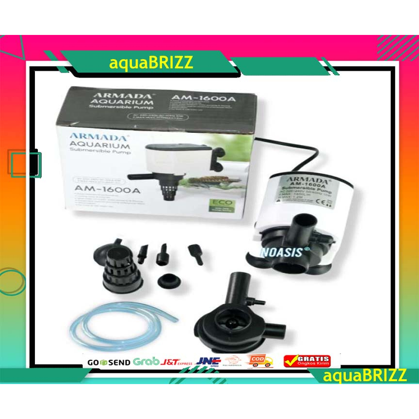 ARMADA AM 1600 A - Pompa Air Celup Kolam Ikan Aquarium Aquascape 1600A