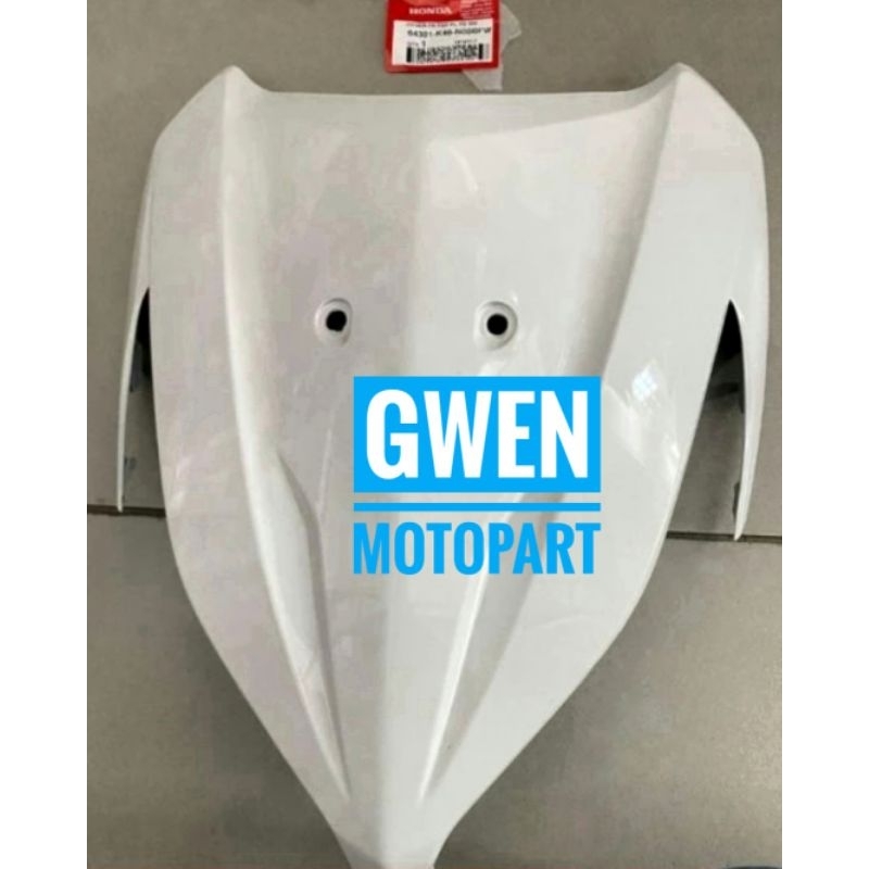 Cover Front Top Panel Tameng Tebeng Depan Atas Lampu Vario 110 Esp Putih Mutiara Grande White 64301K
