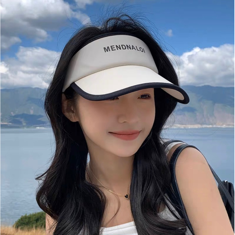 Topi Visor Wanita Sport Korea Hat Anti UV UVA UPF50+ Summer Matahari Pantai HAT06