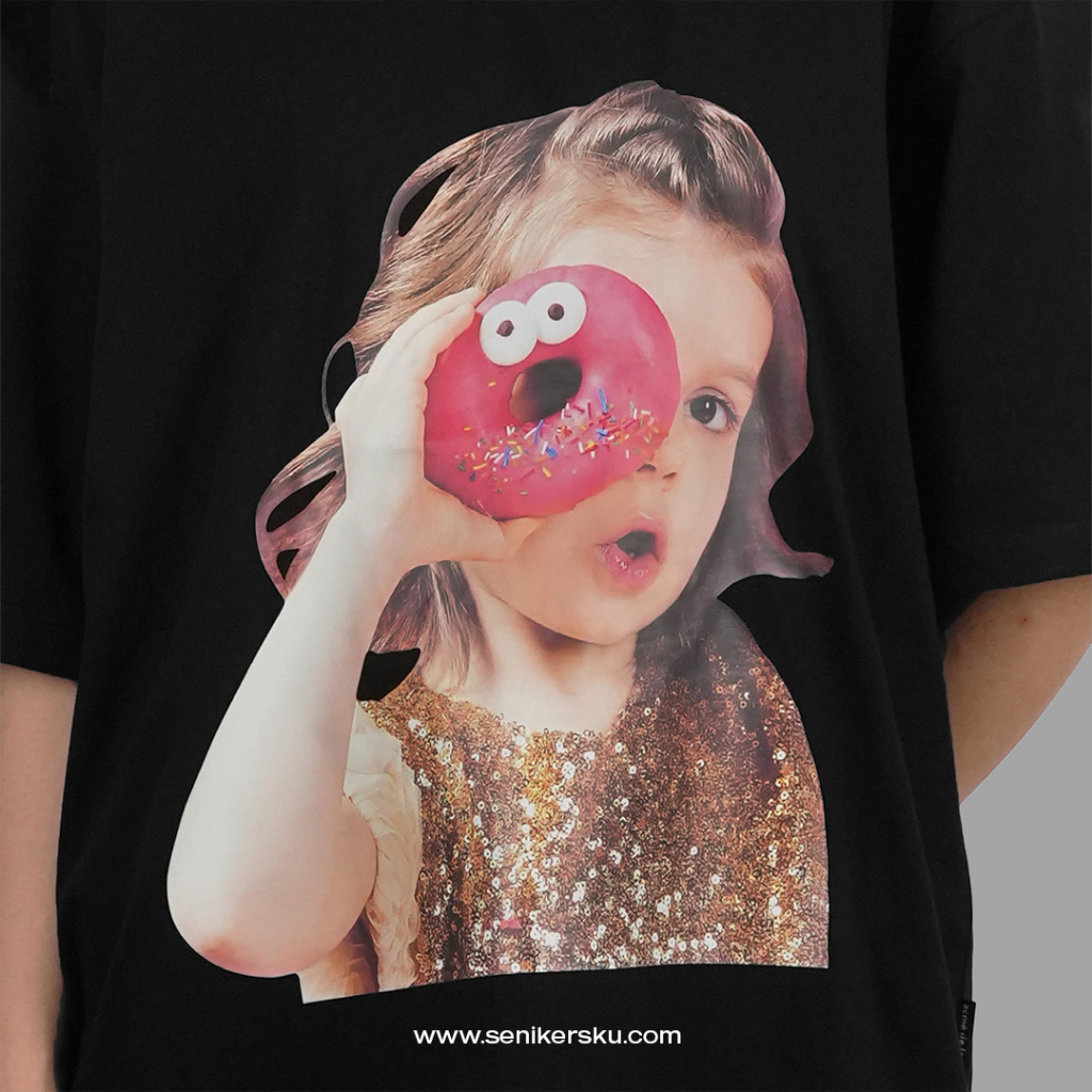 ADLV Donut Girl Gold Black Tee