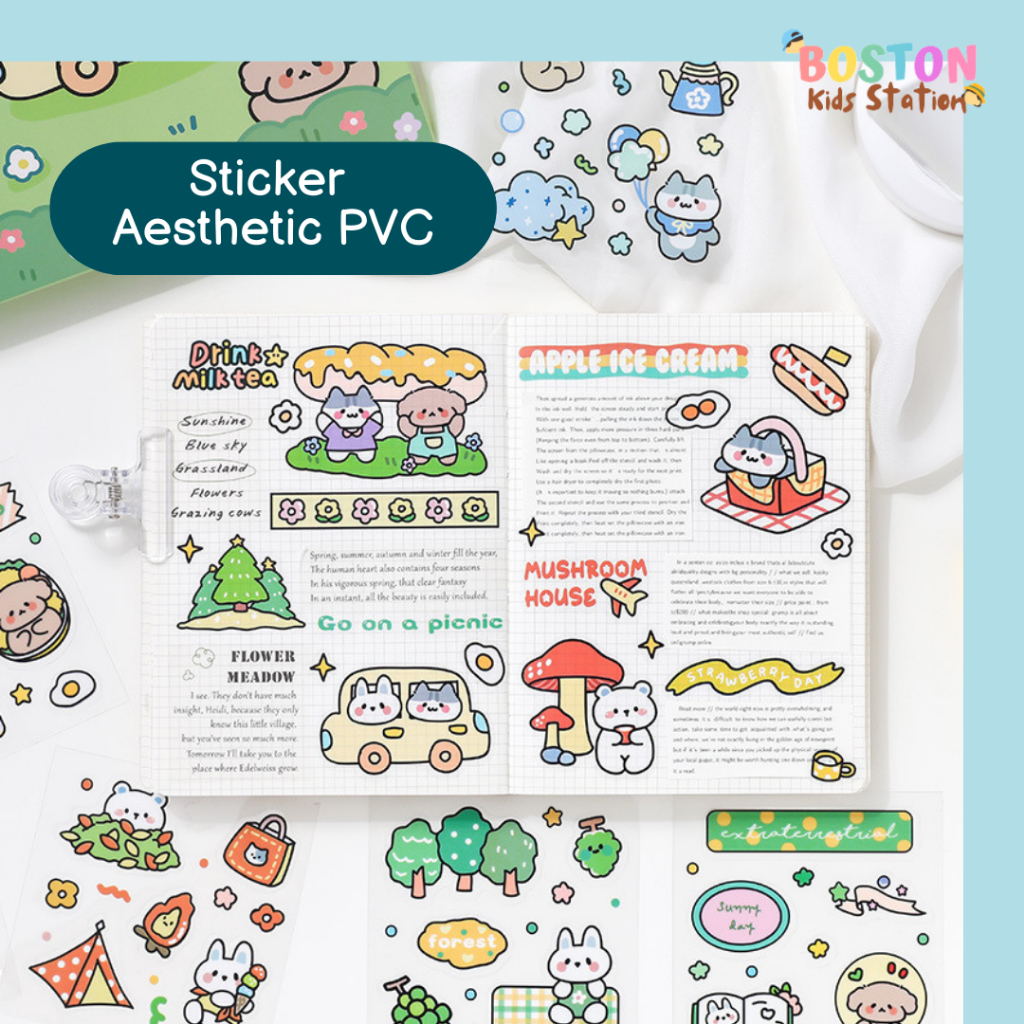 

BOSTON - Sticker Aesthetic PVC | Sticker Laptop Tumblr Journaling | Sticker Waterproof DIY