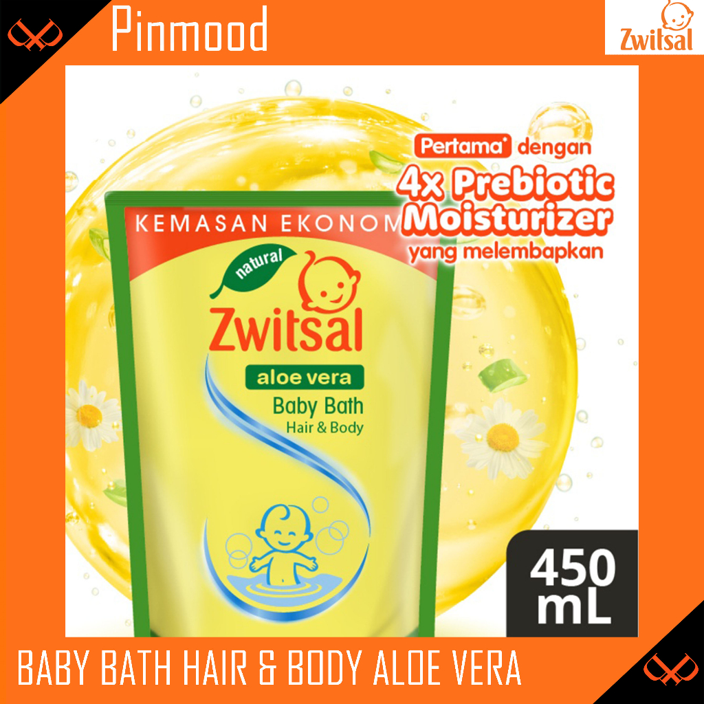 ZWITSAL BABY BATH ALOE VERA [ 450 ML ] HAIR &amp; BODY SABUN MANDI CAIR BAYI RAMBUT DAN BADAN 2 IN 1 REFILL ISI ULANG