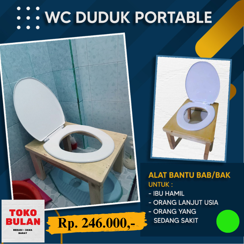 Kloset Duduk Portable Orang Tua | Toilet Wanita Hamil | Toilet WC Duduk Portable | WC Duduk Portable