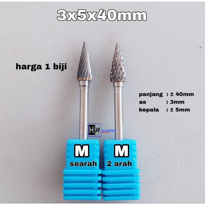 1 biji mata bor tuner M kecil 3x5x40mm