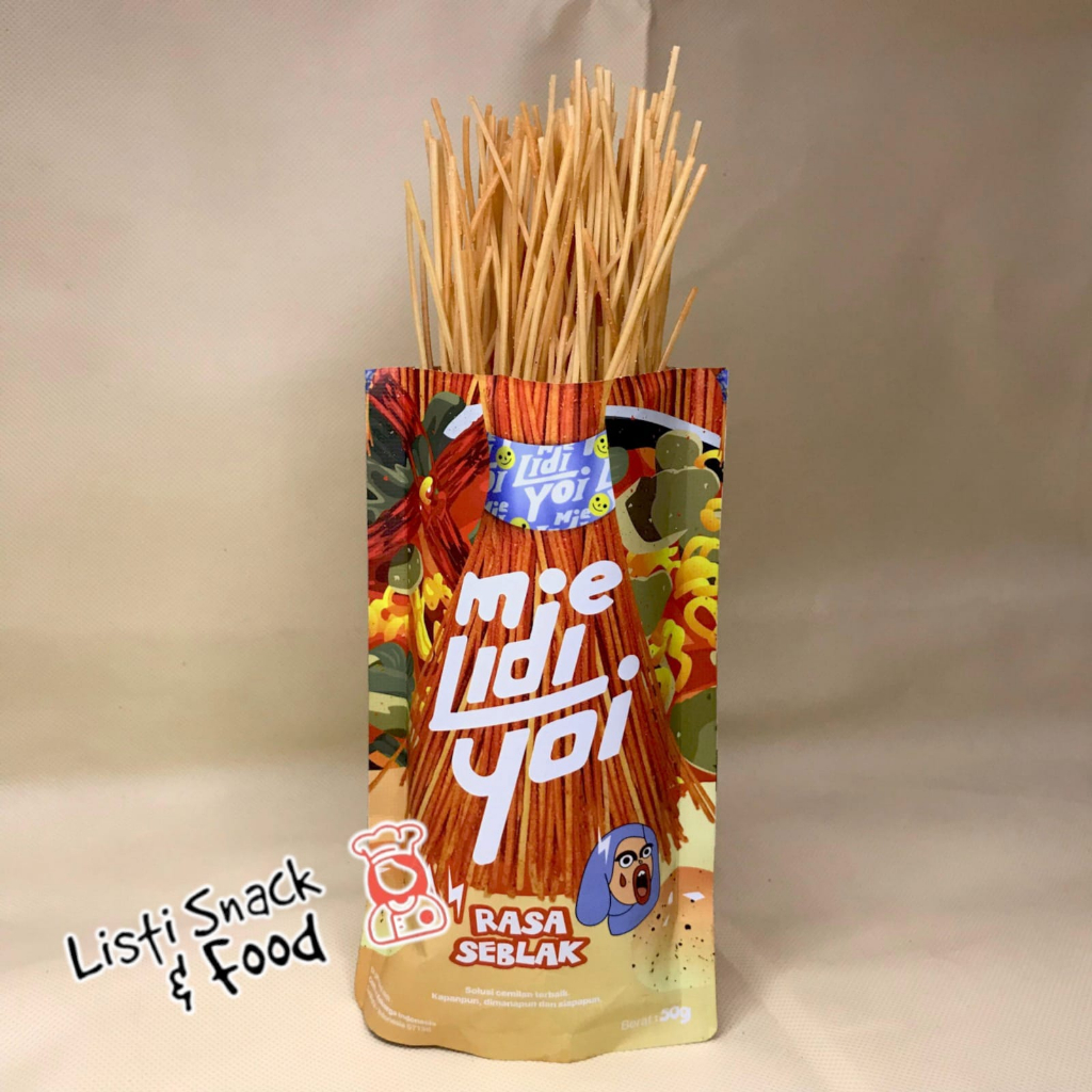 

Mie Lidi Rasa Seblak / Snack Lidi-Lidian / Cemilan Renyah Enak - 50 Gr