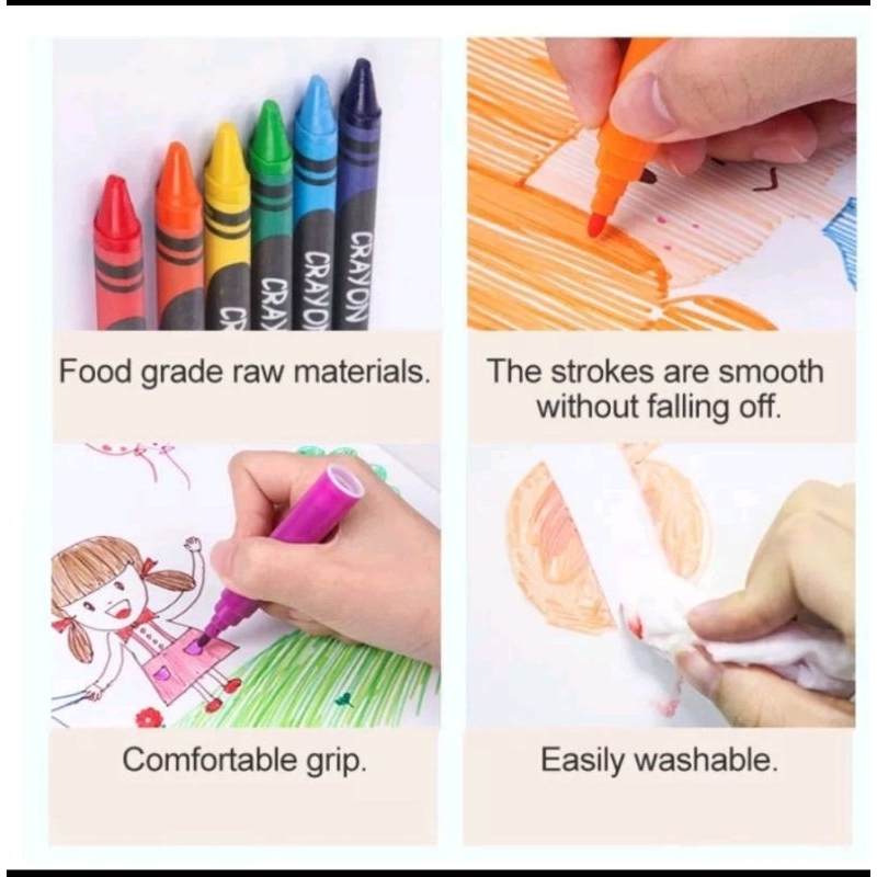 crayon set 208 pensil warna crayon set 150 pcs/ crayon mewarnai 150 warna