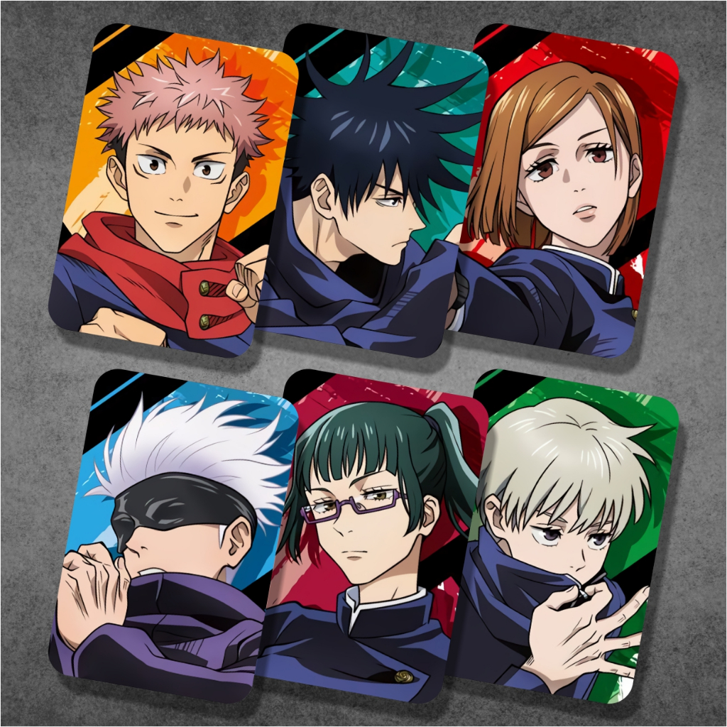 Koleksi Photocard / Kartu Anime Jujutsu Kaisen C - Itadori Fushiguro Kugisaki Gojo Sukuna Inumaki Maki Nanami Yuuta