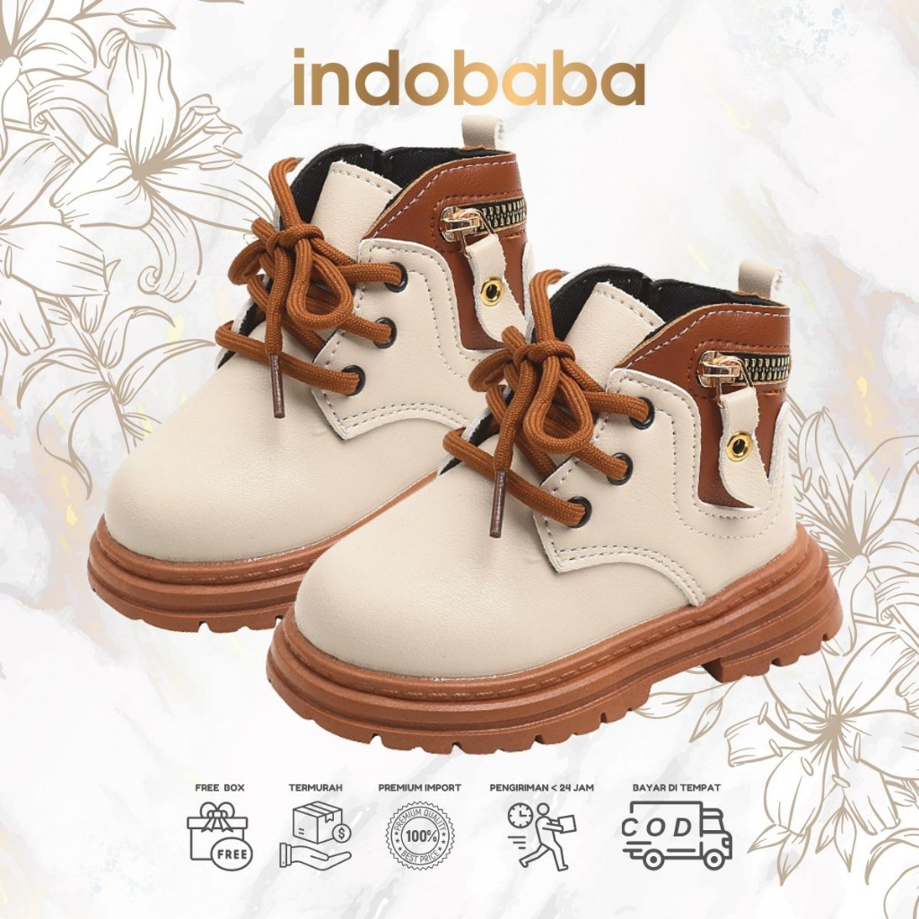 indobaba Sepatu Boots Anak Sepatu Boots Perempuan Anak Import 1-5 Tahun S145