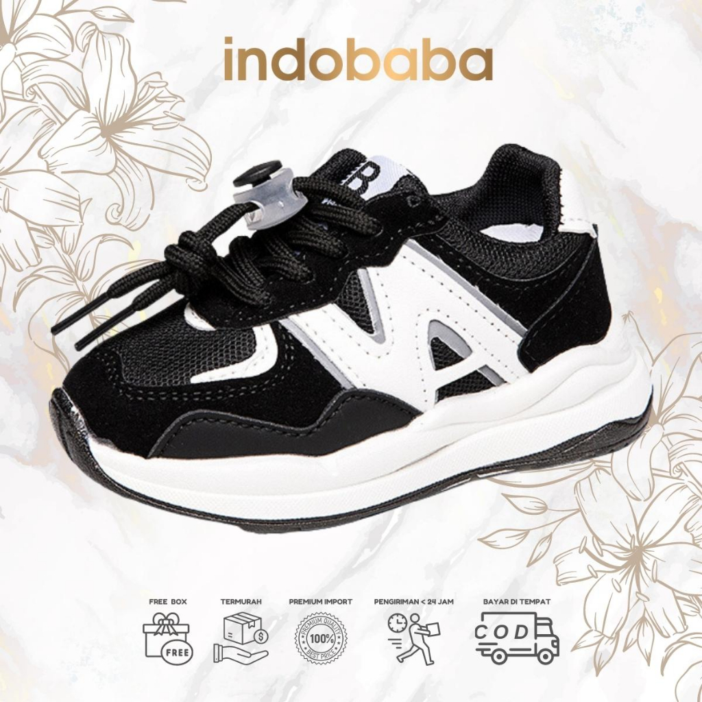 indobaba Sepatu Anak Perempuan Sneakers Anak Import Fashion 1-5 Tahun S155