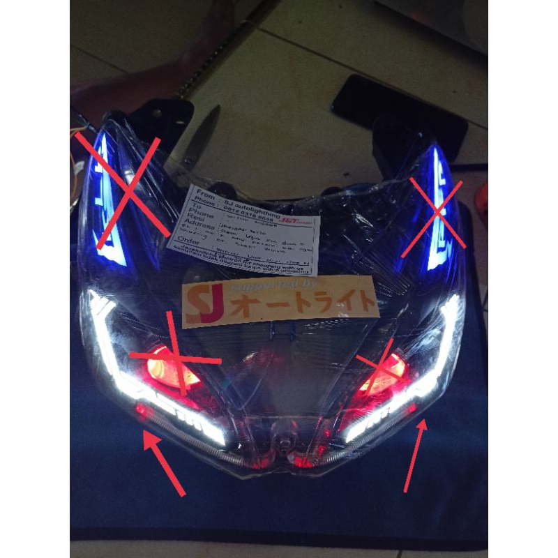 Alis Vario 110 fi bagian bawah warna putih