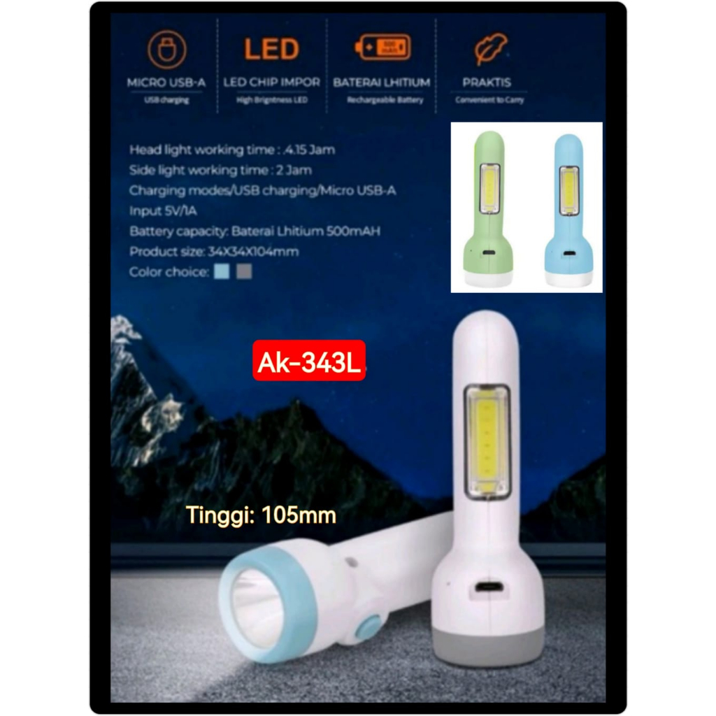 Aoki Senter Emergency LED Charge