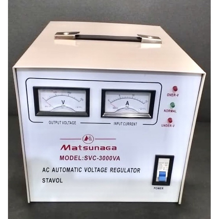 Stabilizer Stavol Matsunaga SVC-3000VA 3000W 3000 Watt Mesin Stabiliser Penstabil Listrik Soft Start Ac Automatic Voltage Regulator