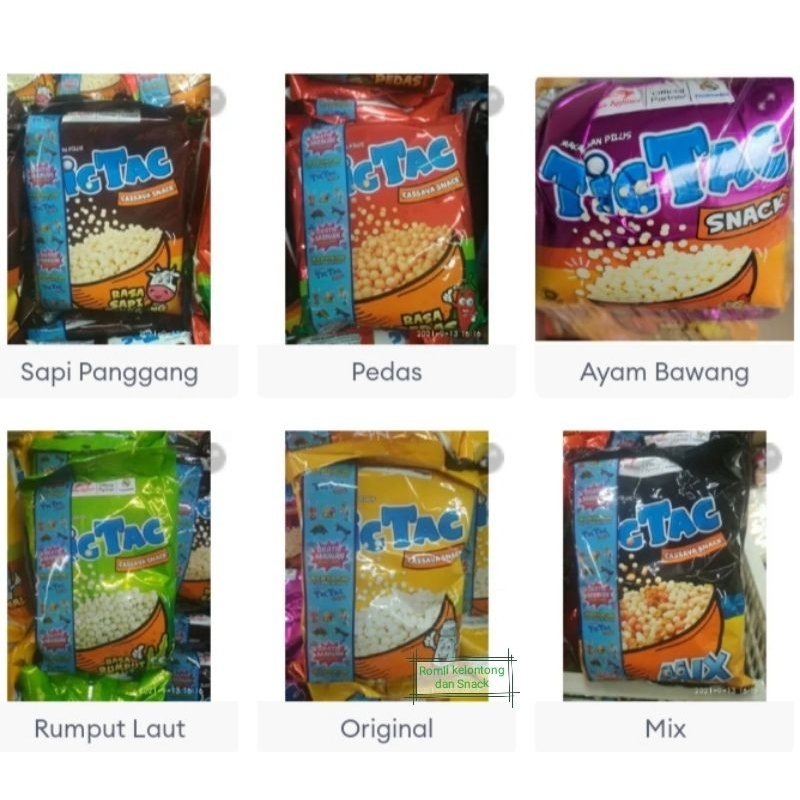 

Pilus TIC TAC Snack Dua Kelinci 1Renceng isi 10Sachet 14 gram DK Semua Rasa