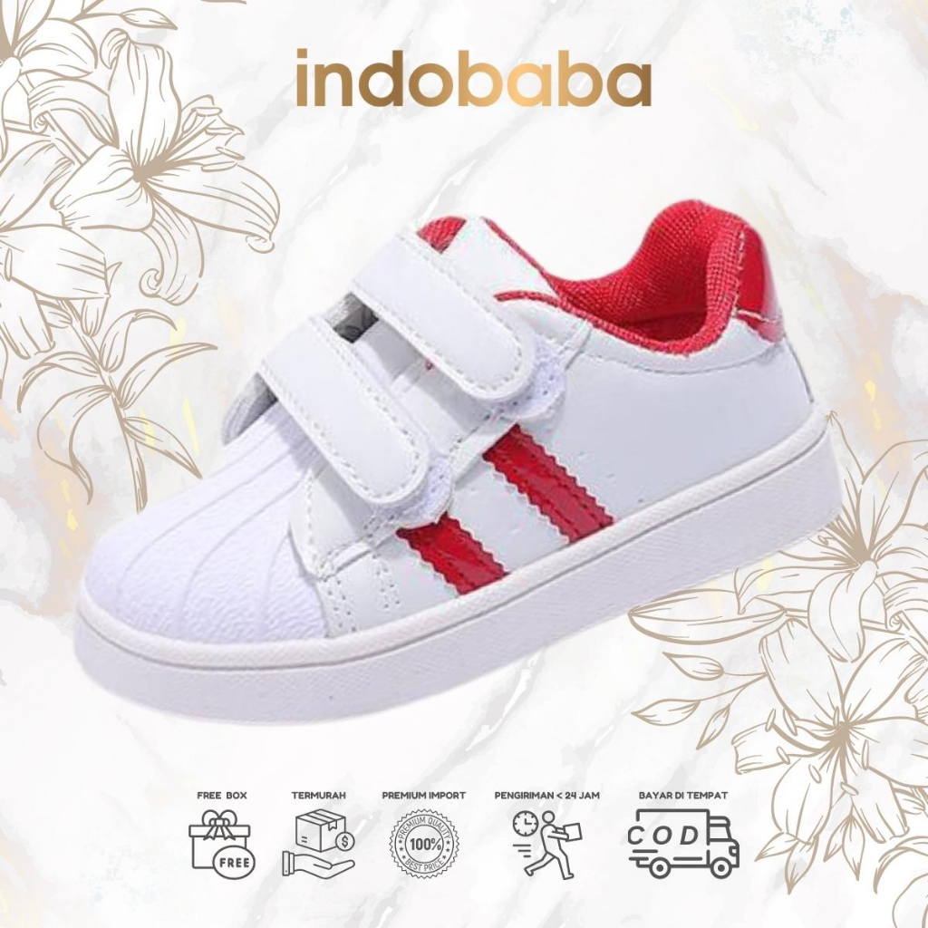 indobaba Sepatu Anak Perempuan Import Sneaker Anak Laki laki Import Usia 1-5 Tahun S172