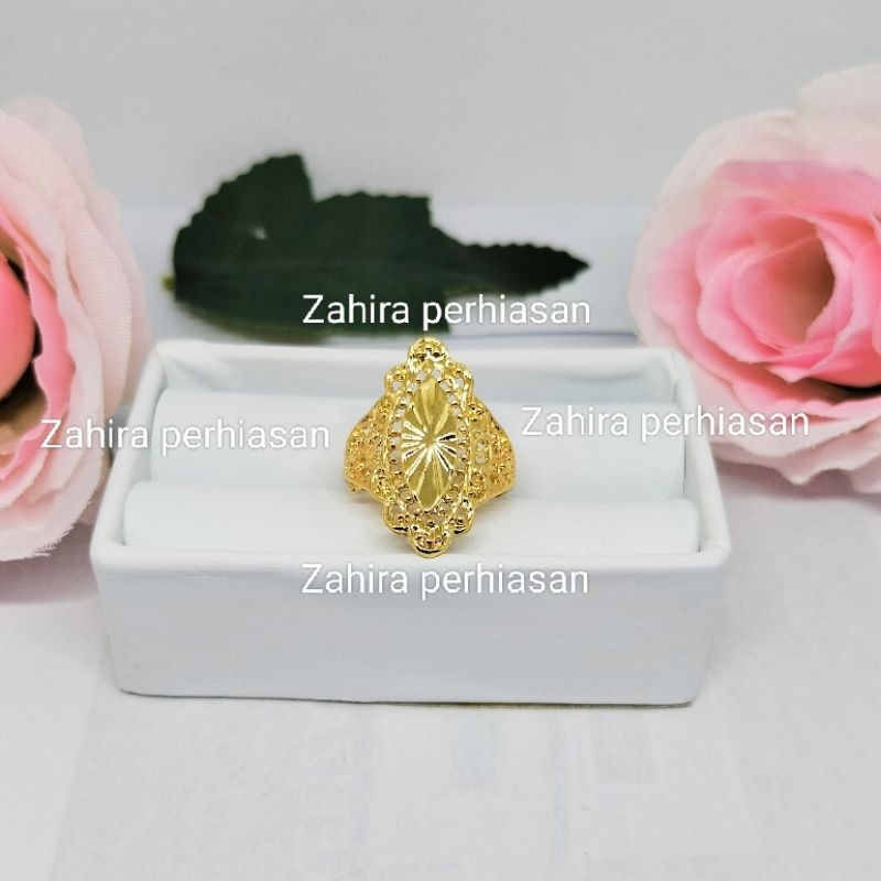 cincin wanita dubay emas gold 18