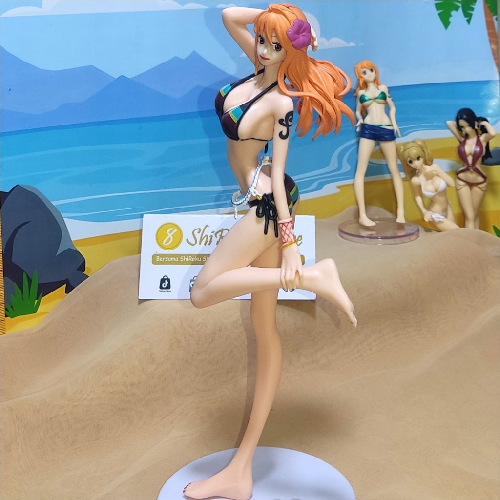 Action Figure One Piece Swimsuit - Mainan Sexy Nami Bikini, Boa Hancock, dan Pudding