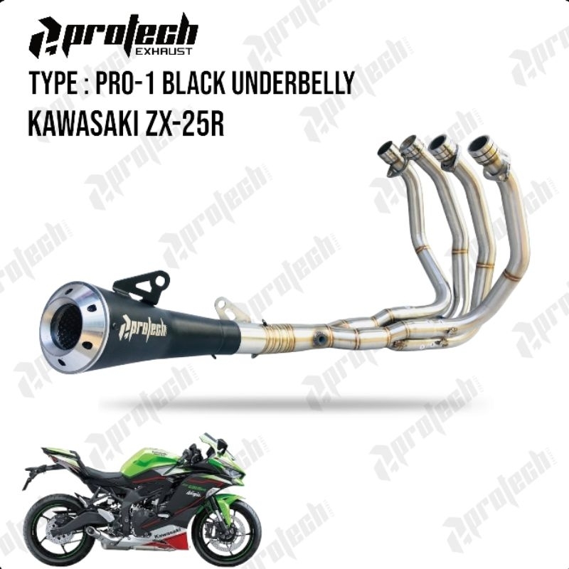 Knalpot Protech Exhaust Original Kawasaki ZX-25R Underbelly Fullsystem