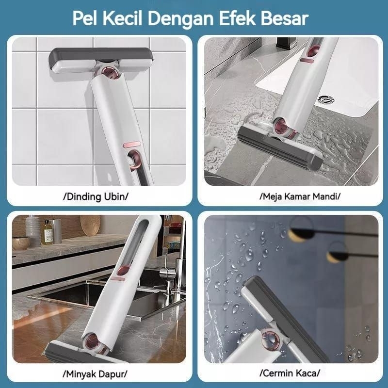 ALAT PEL PEMBERSIH RUANGAN HOME CAR PORTABLE MINI MOP / ALAT PEL MINI