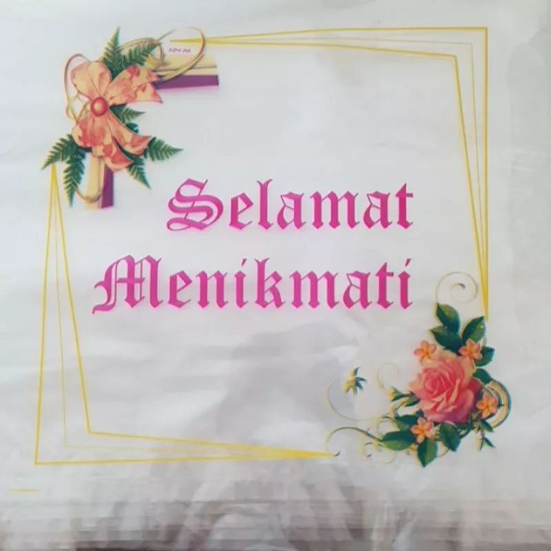 Plastik selamat menikmati 17 x17 isi 50 lembar