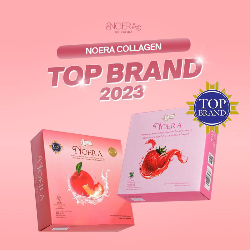 Bundle Mix Noera Collagen Drink Strawberry &amp; Peach | Minuman Kolagen With L-Glutathione