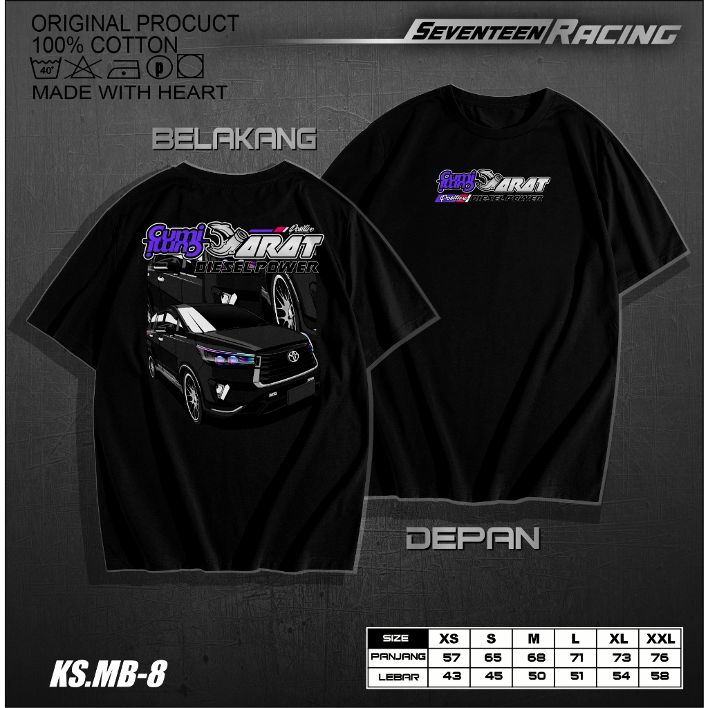 Kaos Baju MOBIL TOYOTA INNOVA REBORN CUMI-CUMI DARAT  T- SHIRT DISTRO OTOMOTIF INNOVA 08