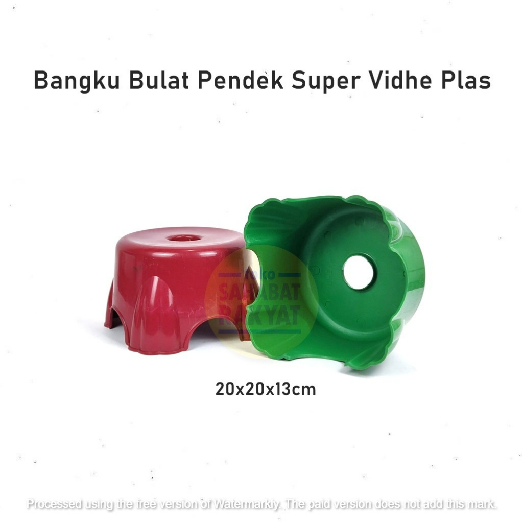 Bangku/Kursi Jongkok/Dingklik Bulat Polin BP-23/ Super Vidhe Plas /Beeplast