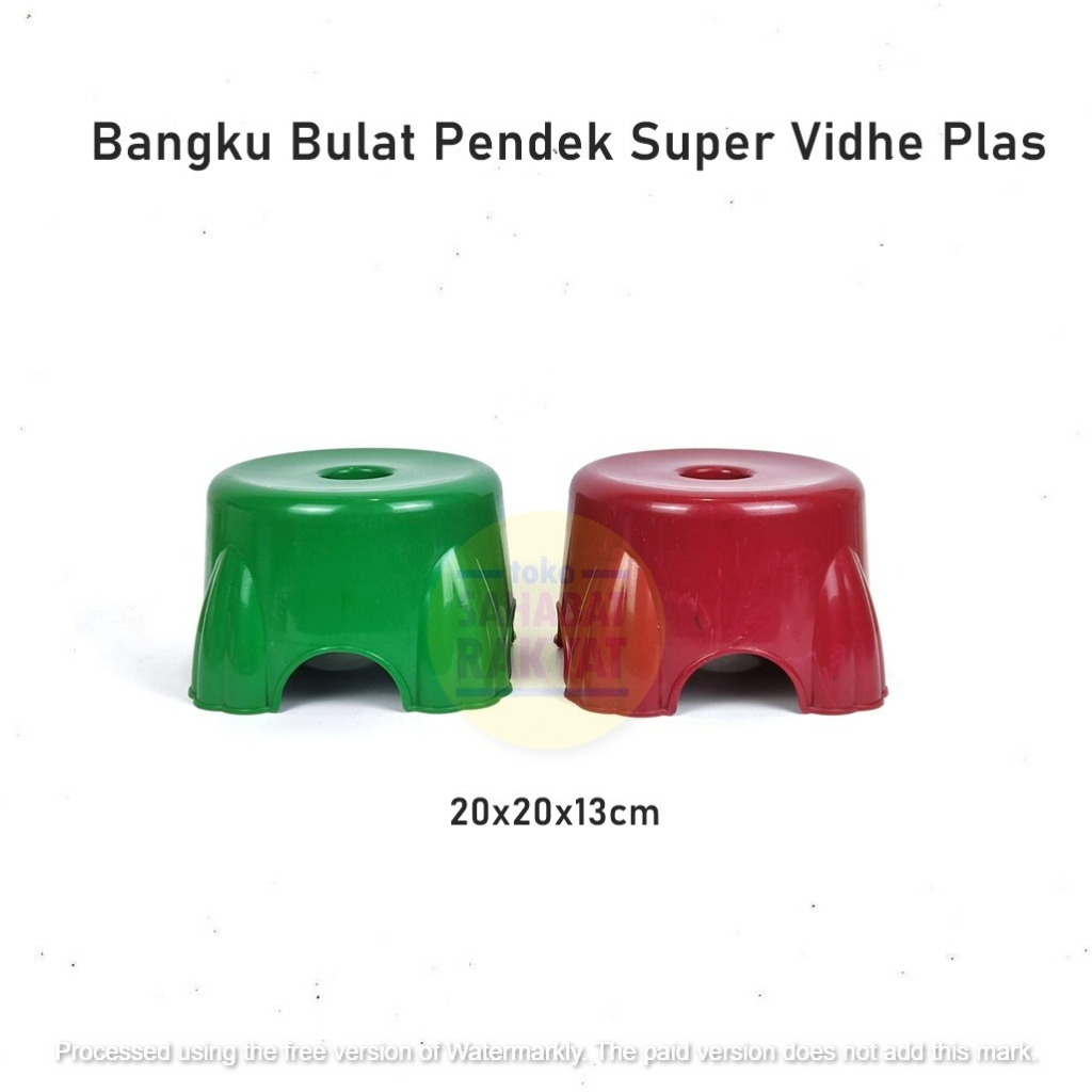 Bangku/Kursi Jongkok/Dingklik Bulat Polin BP-23/ Super Vidhe Plas /Beeplast