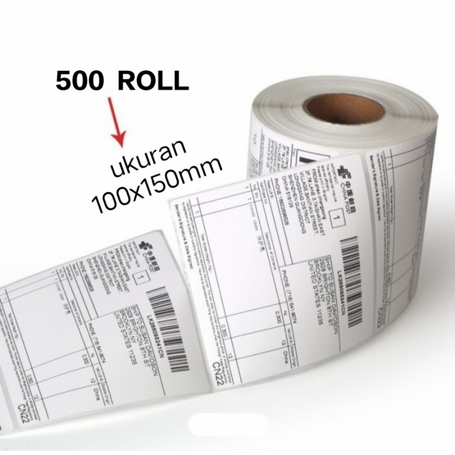 

Label Barcode 100 x 150 500pcs Kertas Sticker Thermal Resi 100x150mm