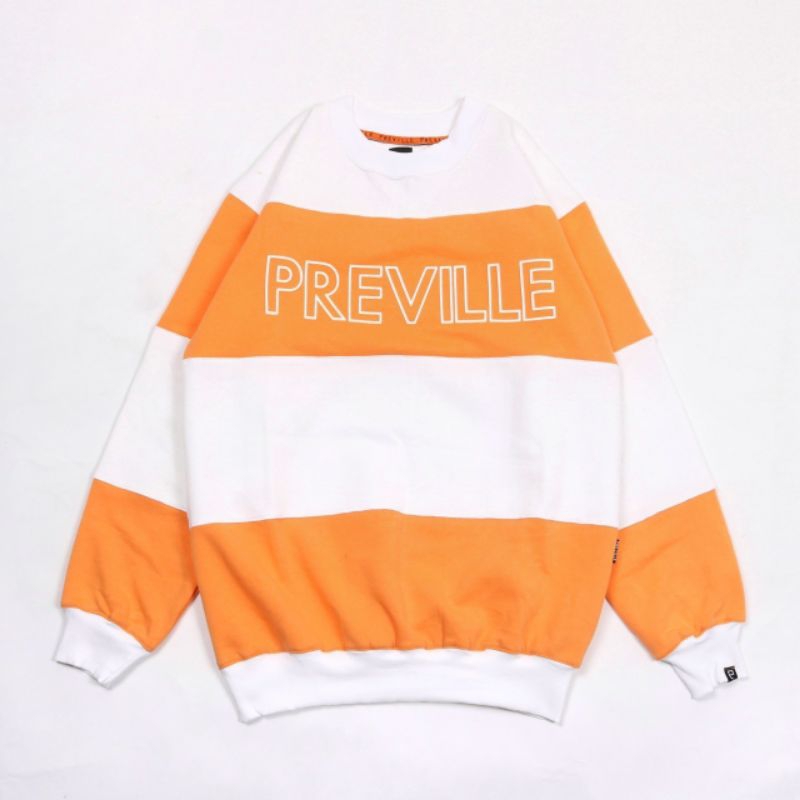 SWEATER RUGBY VINTAGE PREVILLE FLOCKING ORANGE