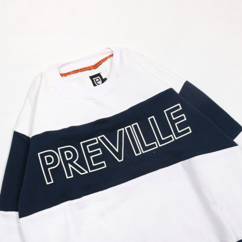 SWEATER RUGBY VINTAGE PREVILLE FLOCKING BLUE