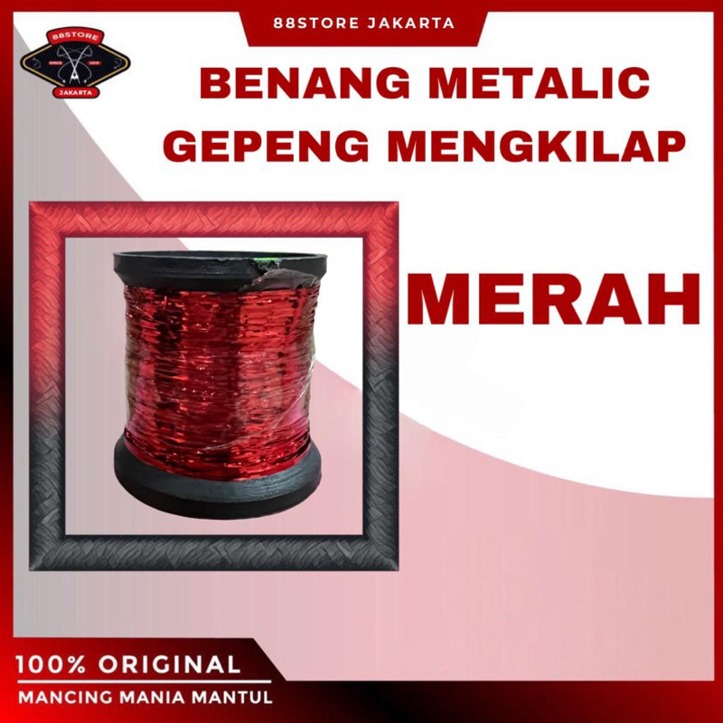 88storejakarta benang metallic gepeng wrapping joran