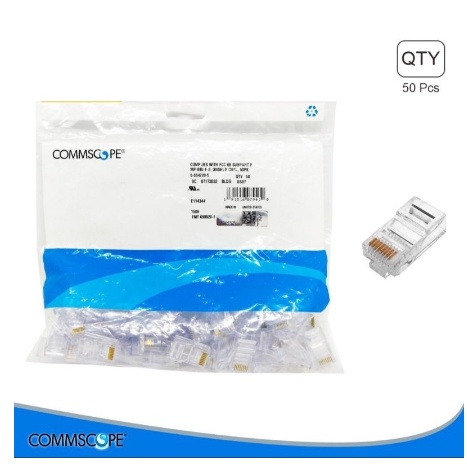 konektor rj45 Commscope AMP connector CAT5e ORIGINAL 50pcs-bag/rj45 amp commscope