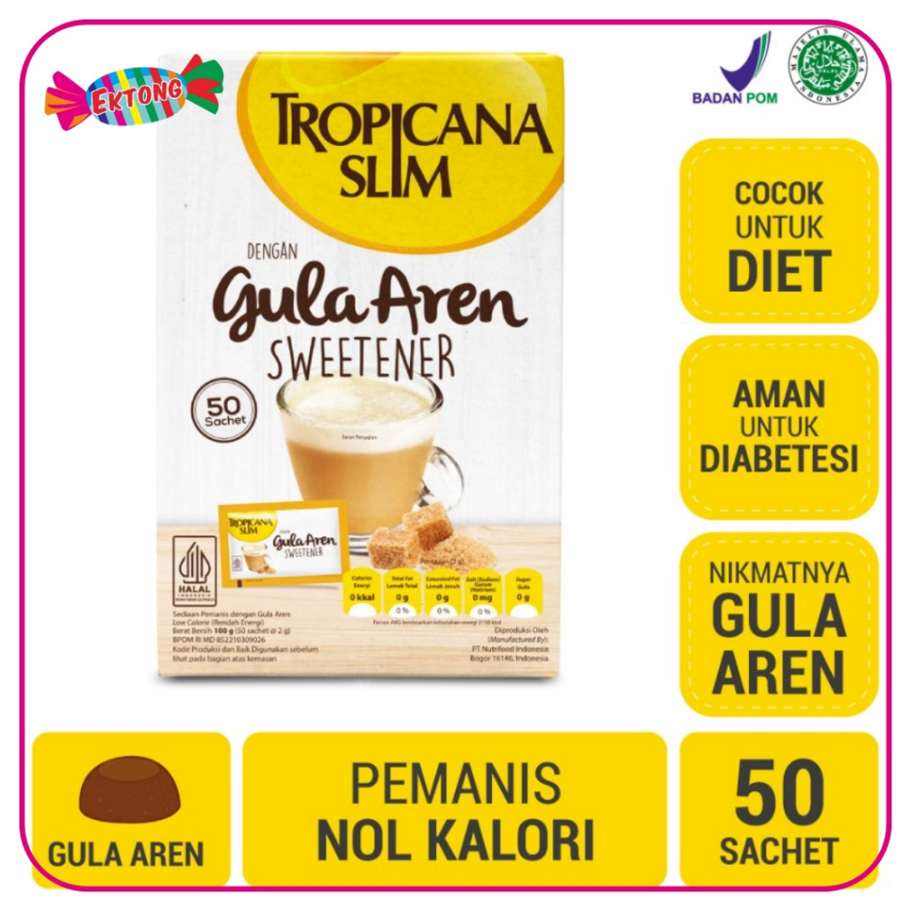 

Tropicana Slim Sweetener Gula Aren (50 Sachet)