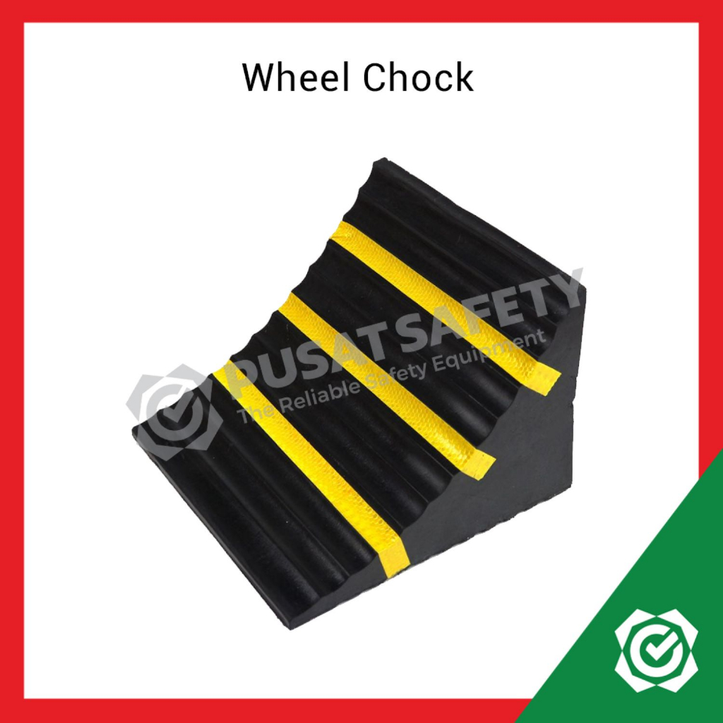 Wheel Chock Rubber Ganjalan Ban Mobil Karet 25cm x 25cm x 19cm