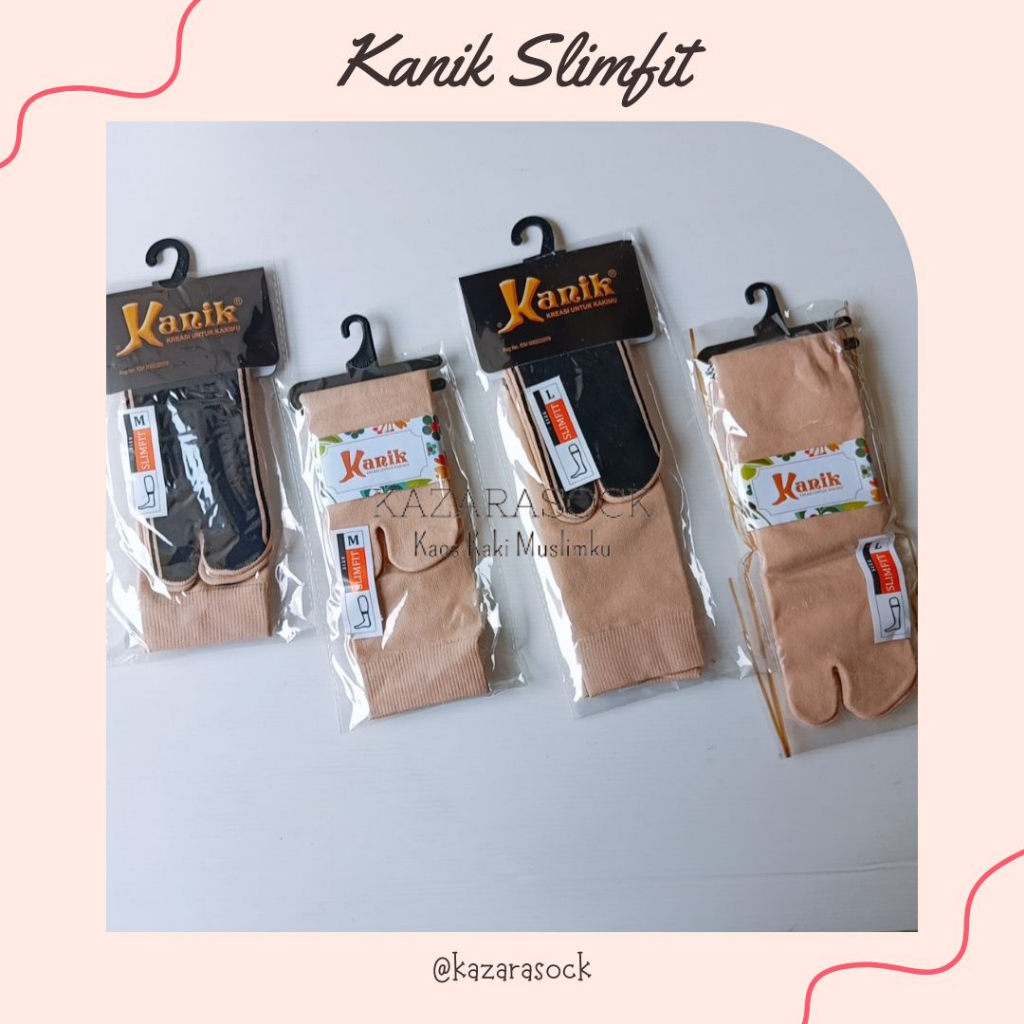 Kazarasock - Kaos Kaki Kanik Jempol Telapak Hitam Slimfit - Kaos Kaki Jempol Muslim Halal