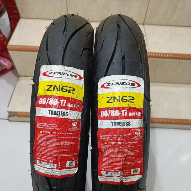 BAN TUBELESS 90/80-17 ,100/70-17 & 110/70-17 ZENEOS ZN62