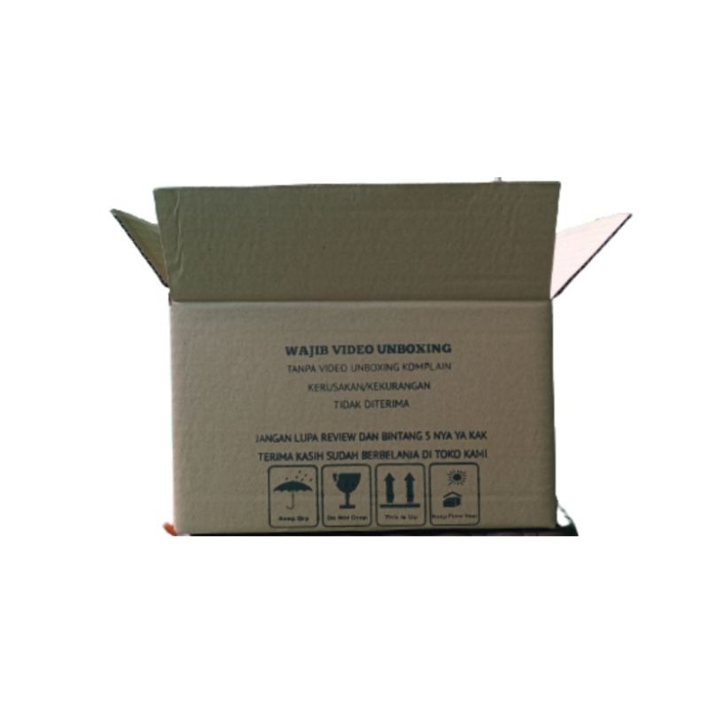 

Dus coklat Logo Tulisan Unboxing Uk.20x10x8